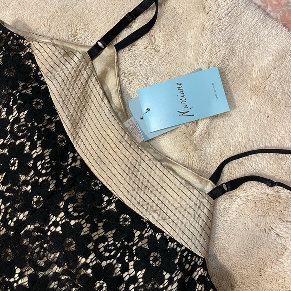 NWT Marciano Lace Satin Shift Mini Dress - Picture 6 of 8